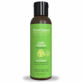 DermOrganic Cucumber Curl Cream for Hair – Sulfate-Free, Color Safe, Hydrating, 5 oz