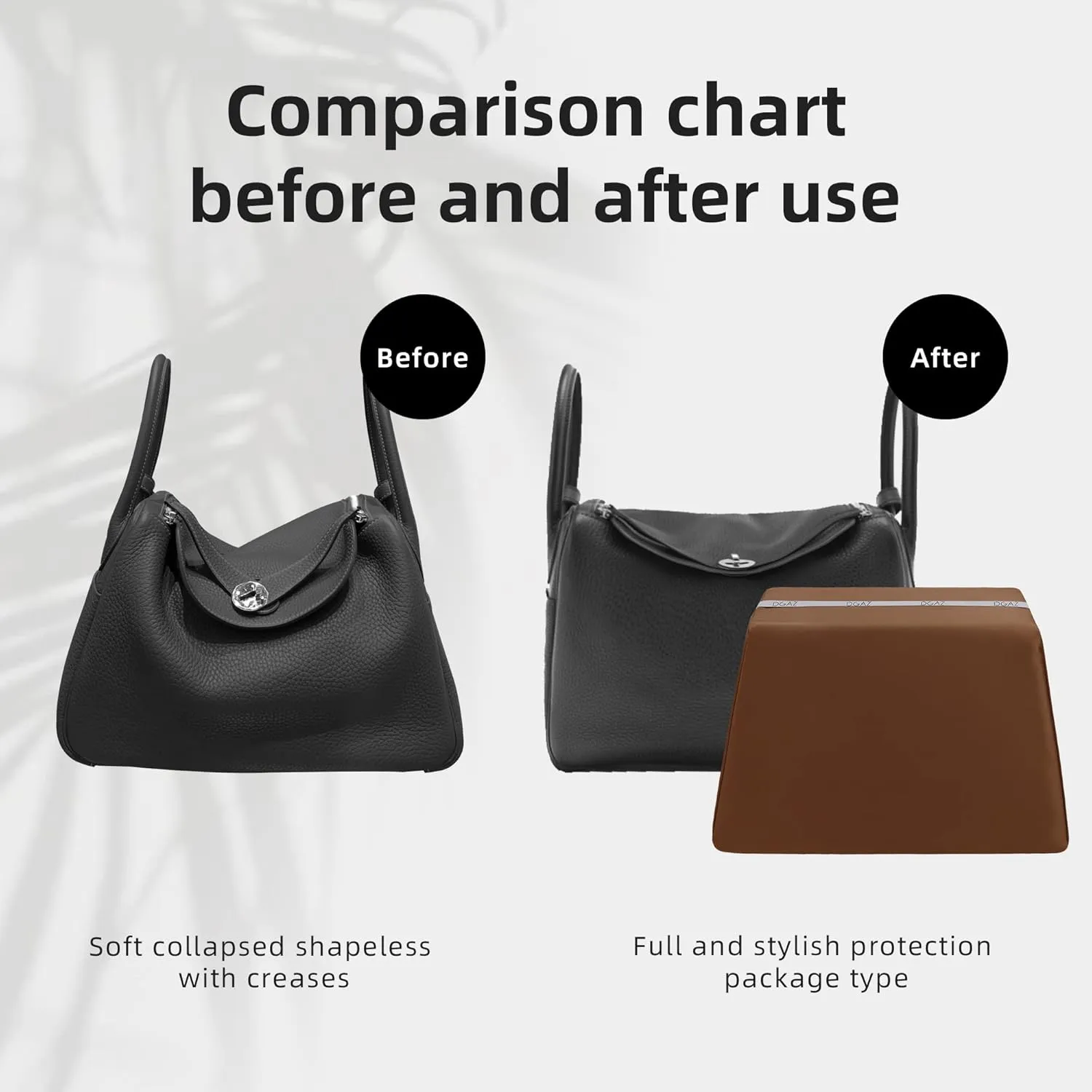 DGAZ Purse Pillow Shaper Insert for Luxury Handbags, Silky Pillow Shaper for Lindy 19/26/30/34 Bags(Gold,LD19)