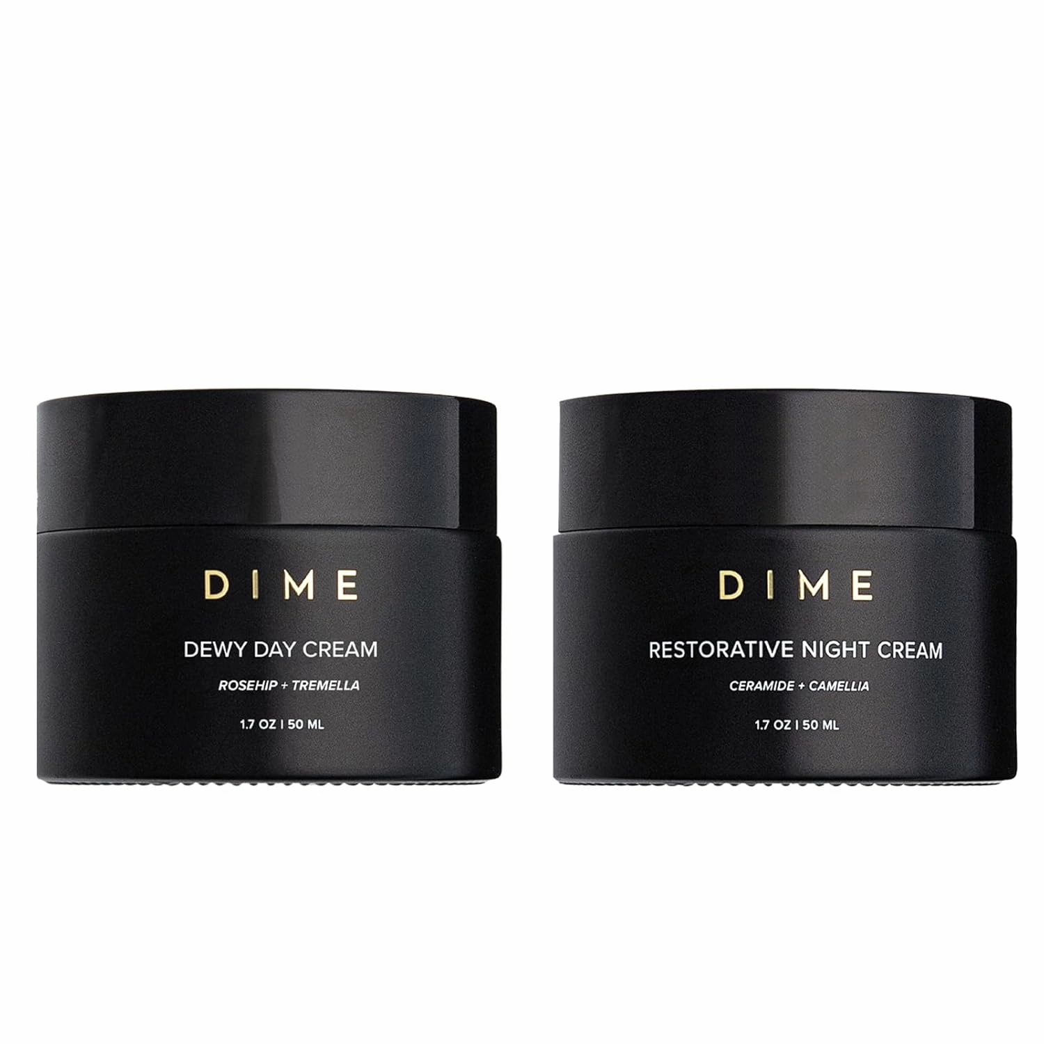 Dime Beauty Moisturizing Set - Dewy Day Cream   Restorative Night Cream (1.7 oz Each)