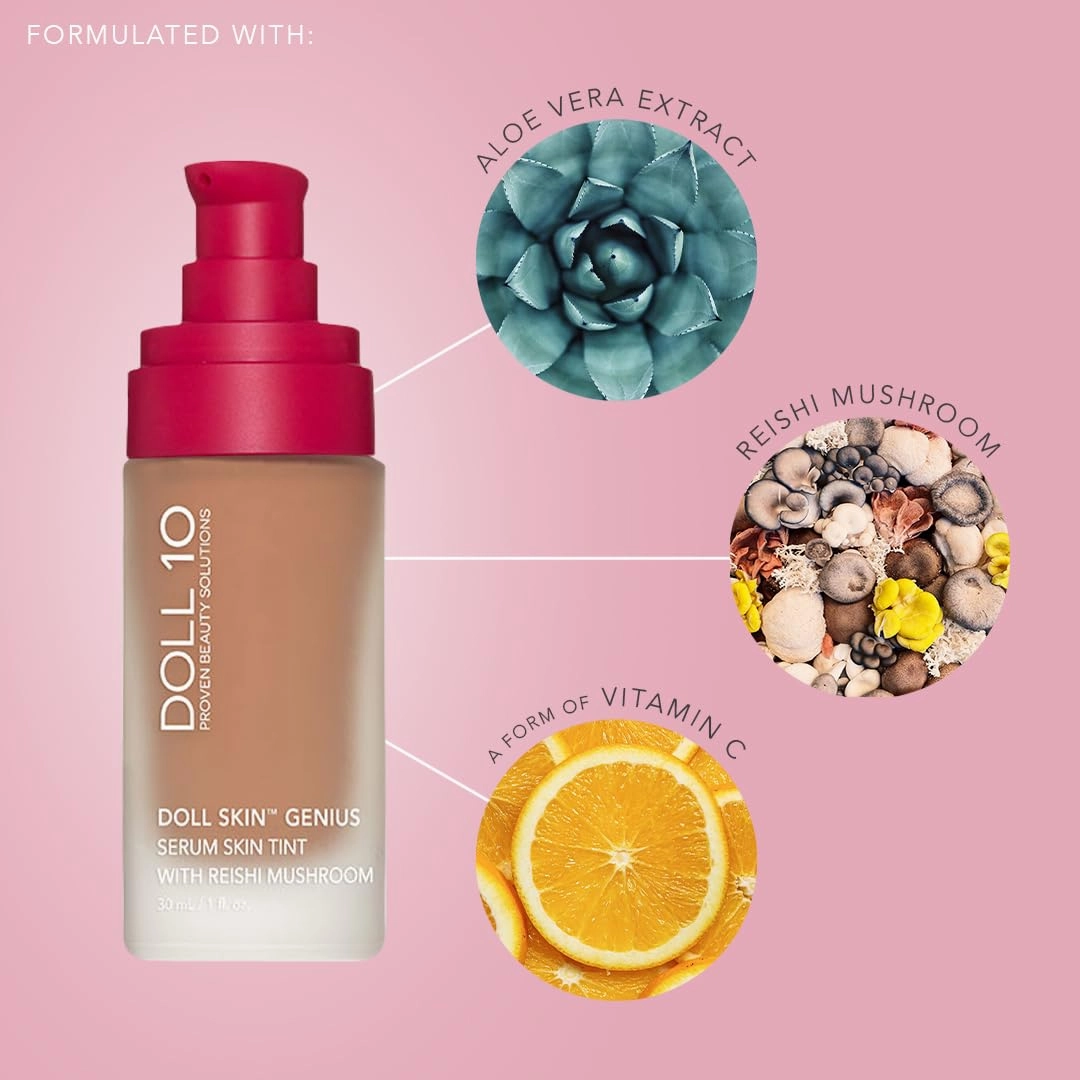 Doll Skin Genius™ Serum Skin Tint With Reishi Mushroom (Light/Medium)