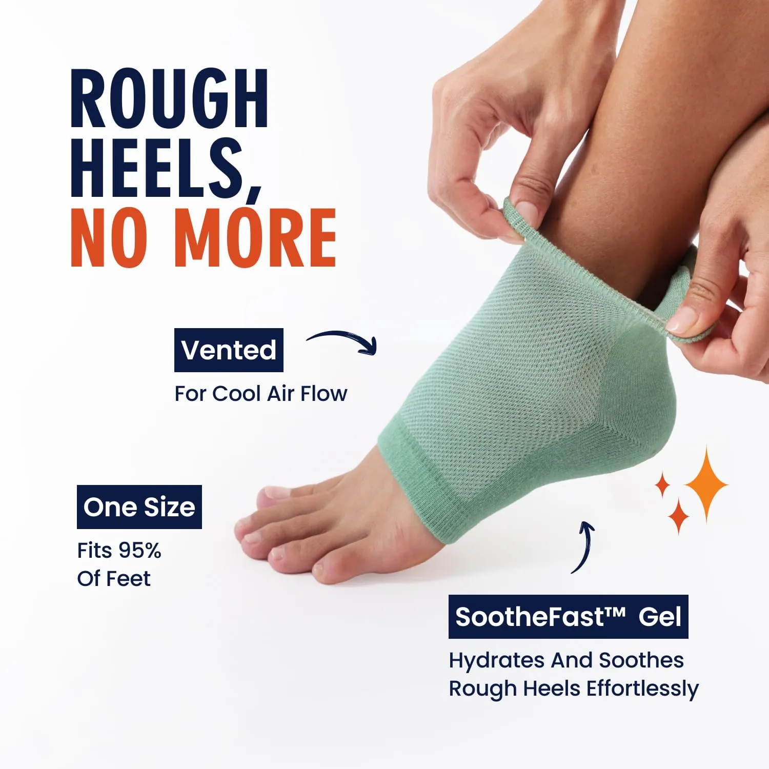 Dr. Frederick's Original Moisturizing Heel Socks for Cracked Heel Treatment - 6 Pairs - Socks for Dry Feet - Cracked Skin Repair & Overnight Hydration - Foot Care for Women & Men - Power Pack