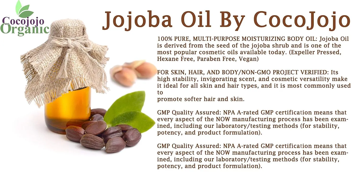 Dr Joe Lab Jojoba Oil 4 oz Pure Natural Cold Pressed Unrefined Extra Virgin - for Hair Skin Body Nail and Beard - Moisturizes, Soothes, Hydrates, & Nourishes