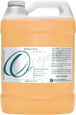 Dr Joe Lab Jojoba Oil Organic, Jojoba Oil for Hair Growth, Jojoba Oil for Skin, Jojoba Oil for Face, 100% Pure Natural, Cold Pressed, Deep Moisturizing Anti-Aging, Essential Oils -128 Fl Oz