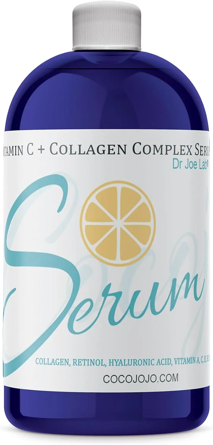 Dr Joe Lab Vitamin C & Collagen Complex Serum Bulk Multiple Purposes Face Skin Ultra Hydrating Rejuvenating Instant Moisturizer COCOJOJO (16 oz)
