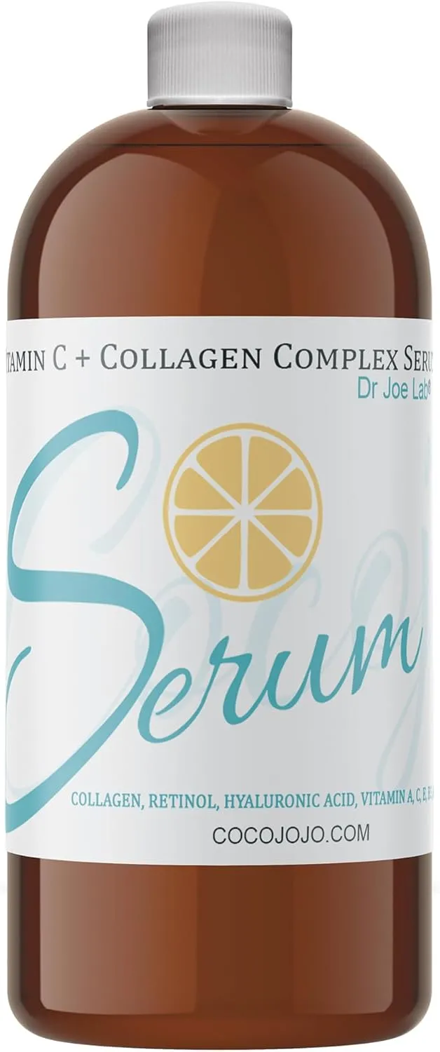Dr Joe Lab Vitamin C & Collagen Complex Serum Bulk - Multiple Purposes Ultra Hydrating Rejuvenating Instant Moisturizer COCOJOJO (32 oz)