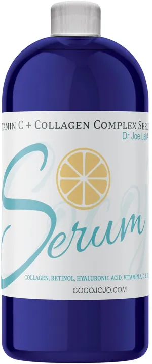 Dr Joe Lab Vitamin C & Collagen Complex Serum Bulk - Multiple Purposes Ultra Hydrating Rejuvenating Instant Moisturizer COCOJOJO (32 oz)