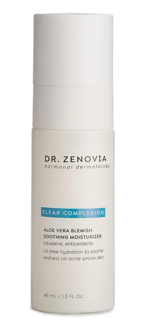 Dr. Zenovia Aloe Vera Soothing Moisturizer - Gel for Face - Reduces Redness, Acne & Improves Texture, Tone - 1.5 Fl Oz