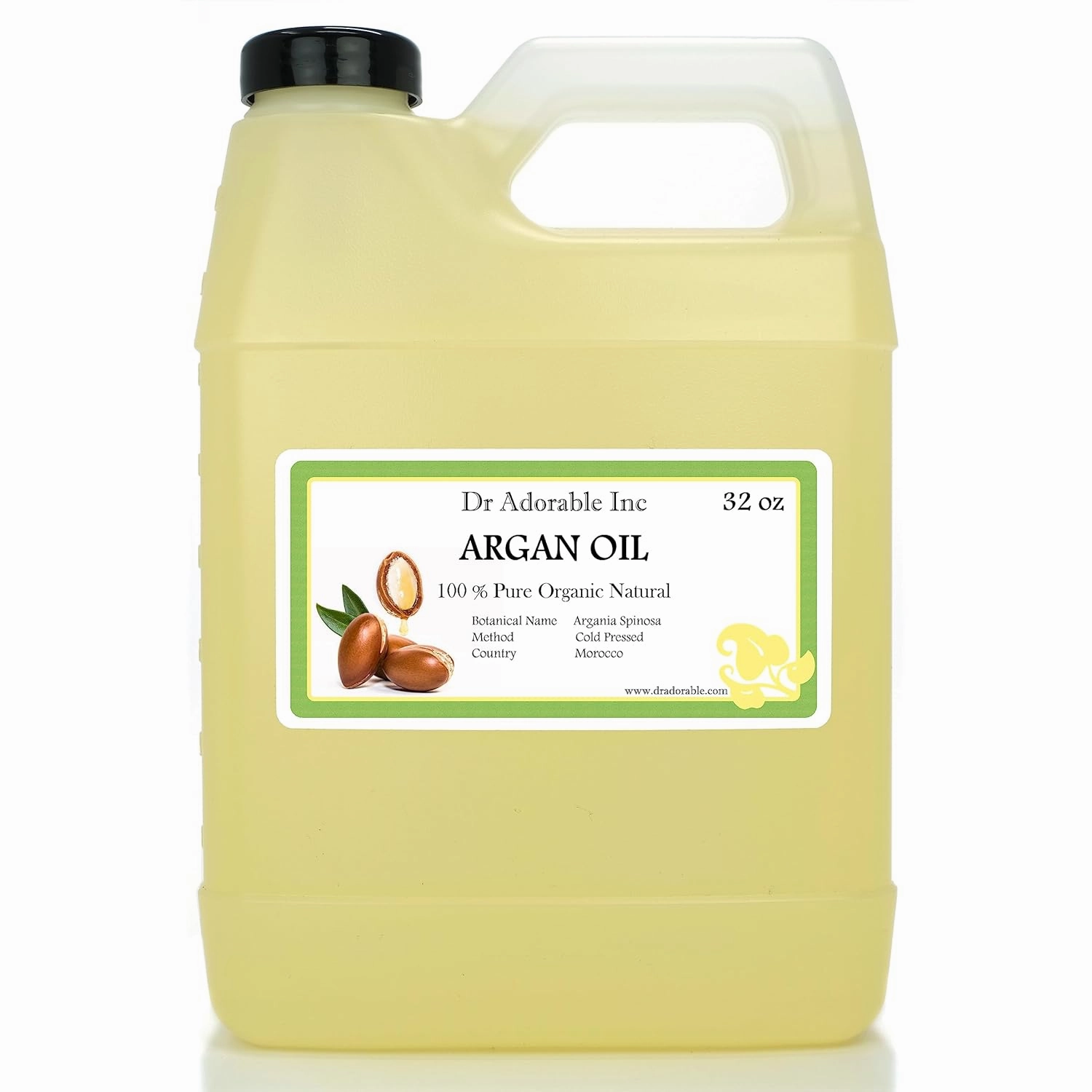 Dr Adorable - 32 oz - Argan Marrakesh Oil - 100% Pure Natural Organic Cold Pressed