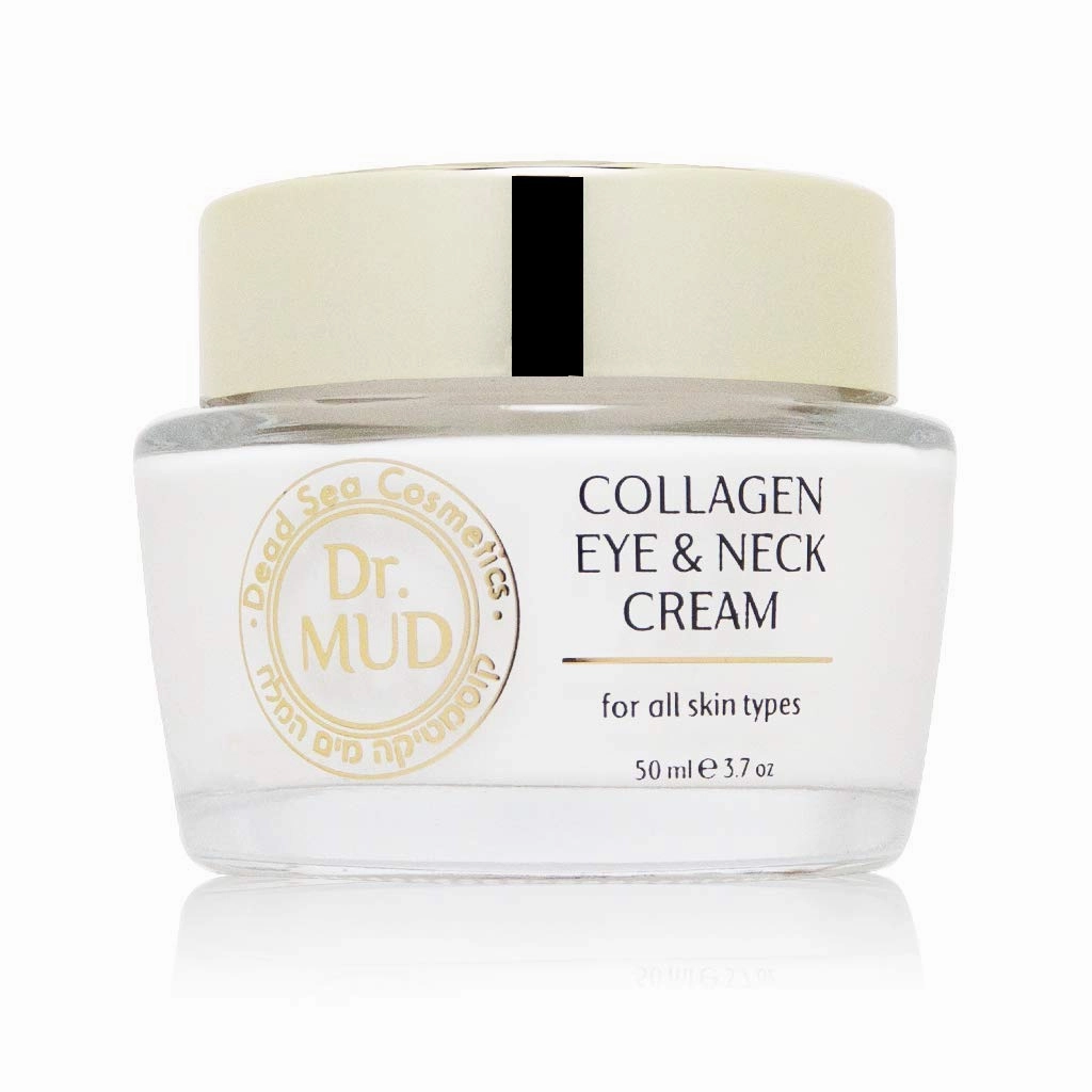 Dr. Mud Collagen Eye & Neck Cream – Daily Moisturizer Cream with Dead Sea Minerals, Hyaluronic Acid, Collagen & Natural Plant Extracts – Soothing and Firming Neck & Eye Cream for All Skin Types, 50ml