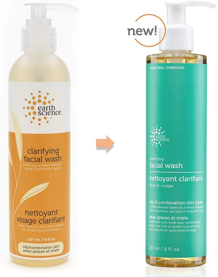 EARTH SCIENCE - Gentle Clarifying Facial Wash For Oily, Combination Skin Types (3pk, 8 fl. oz.)
