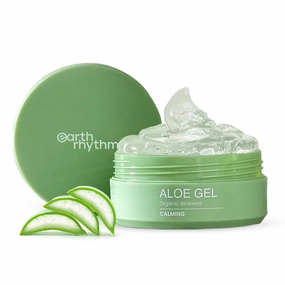 Earth Rhythm Organic Aloe Vera Gel, Calming & Hydrating for Face & Hair, 3.5 oz