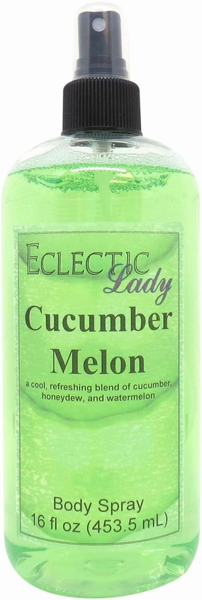 Eclectic Lady Cucumber Melon Body Spray, 16 ounces, Body Mist for Women with Clean, Light & Gentle Fragrance, Cologne with Soft, Subtle Aroma For Daily Use