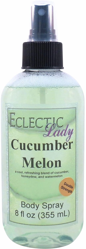 Eclectic Lady Cucumber Melon Body Spray, Double Strength, 8 ounces, Body Mist for Women with Clean, Light & Gentle Fragrance, Cologne with Soft, Subtle Aroma For Daily Use