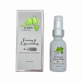 Elation Health & Beauty Firming and Rejuvenating Face Serum, Anti Aging Anti-Wrinkle Facial Serum made with Orchid Stem Cells, Liposomal Retinol, Hyaluronic Acid, & Allantoin, 1 oz