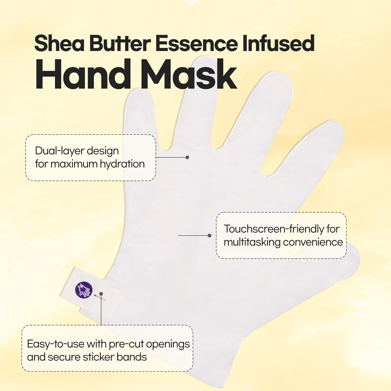 Epielle Hydrating Hand Masks, 6 Pairs of Moisturizing Gloves for Dry Hands with Shea Butter, Jojoba Oil & Vitamin E, Spa Day Treatment, Korean Skincare, Spa Gifts for Women