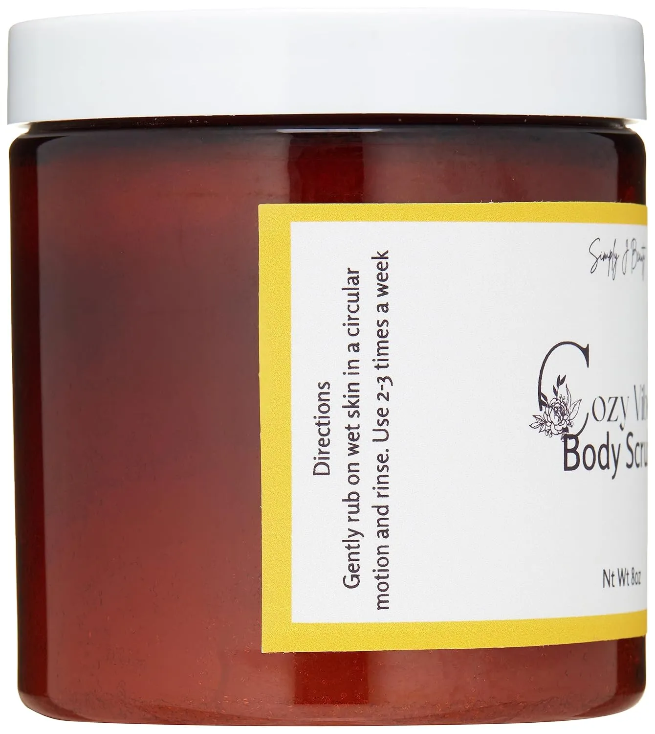 Exfoliating Sugar Body Scrub, Fresh Linen and Clean Cotton Scent (Cozy Vibes, 8 oz)