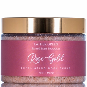 Exfoliating Sugar Body Scrub, Nourishing and Brightening Skincare Formula for Smooth, Radiant Skin, Hydrates & Revitalizes All Skin Type, 12 oz (12 OZ, Rose Gold Himalayan)