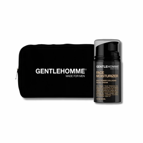 Face Moisturizer for Men with Travel Bag - Hydrating & Revitalizing Facial Cream - Helps Smooth, Nourish & Soothe Skin - Day/Night - All Skin Types - Vegan - 1.8oz