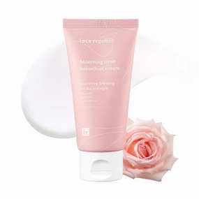 Face Republic Blooming Time Bakuchiol Cream 50ml 1.69 fl oz | Day & Night Nourishing Cream, Wrinkle Care | Bakuchiol, Adenosine | Firm, Elastic, Plump Skin | Cruelty-Free Vegan Korean Skin Care
