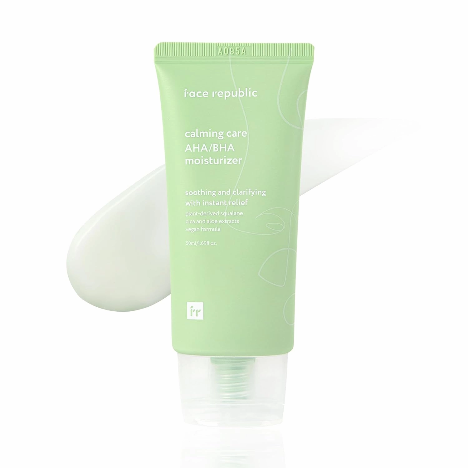 Face Republic Calming Care AHA/BHA Moisturizer 50ml 1.69 fl oz | Soothing Gel Cream | Lightweight | Clarifying & Moisturizing | Squalane, Cica, Aloe | For oily, irritated skin | Vegan Korean Skincare