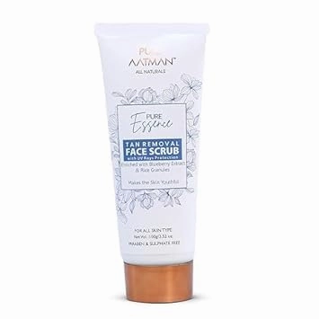 Face Scrub with Blueberry Extract & Rice Granules | Powerful Formula that Removes Tan, Blackheads, Sunburn | Gentle Exfoliator for Radiant Skin | Only Natural Ingredient Used