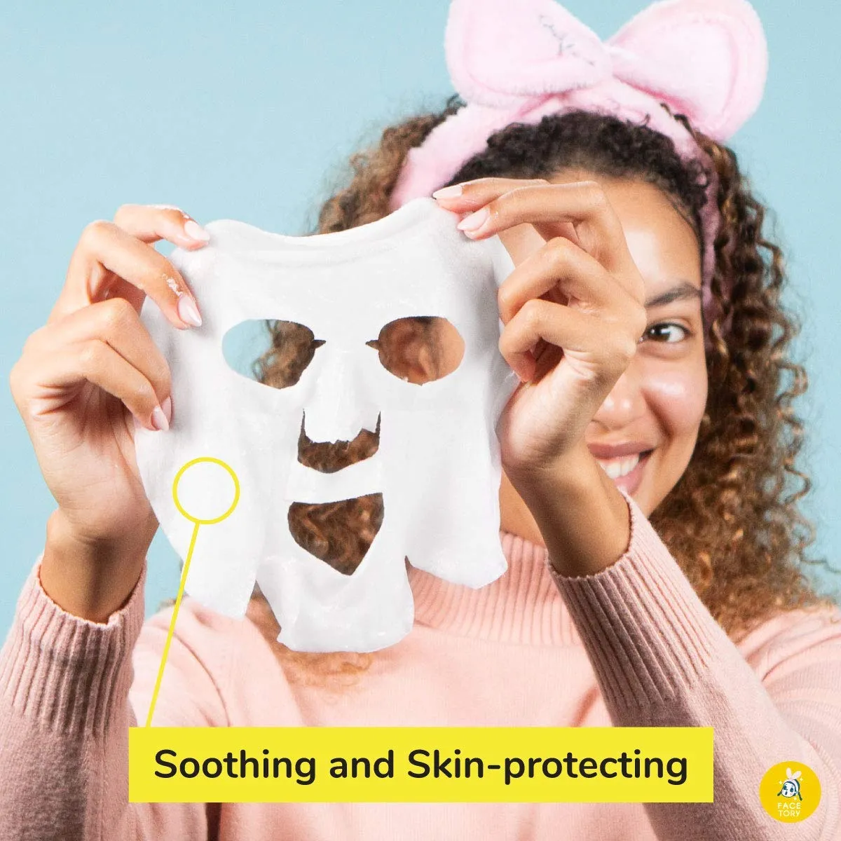 FACETORY K Beauty Face Mask Skin Care - SOS SAVE OUR SKIN RESTORING Sheet Mask with Royal Jelly & Aloe | De-Stress, Calm Inflammation, Dewy Skin (10 Pack)