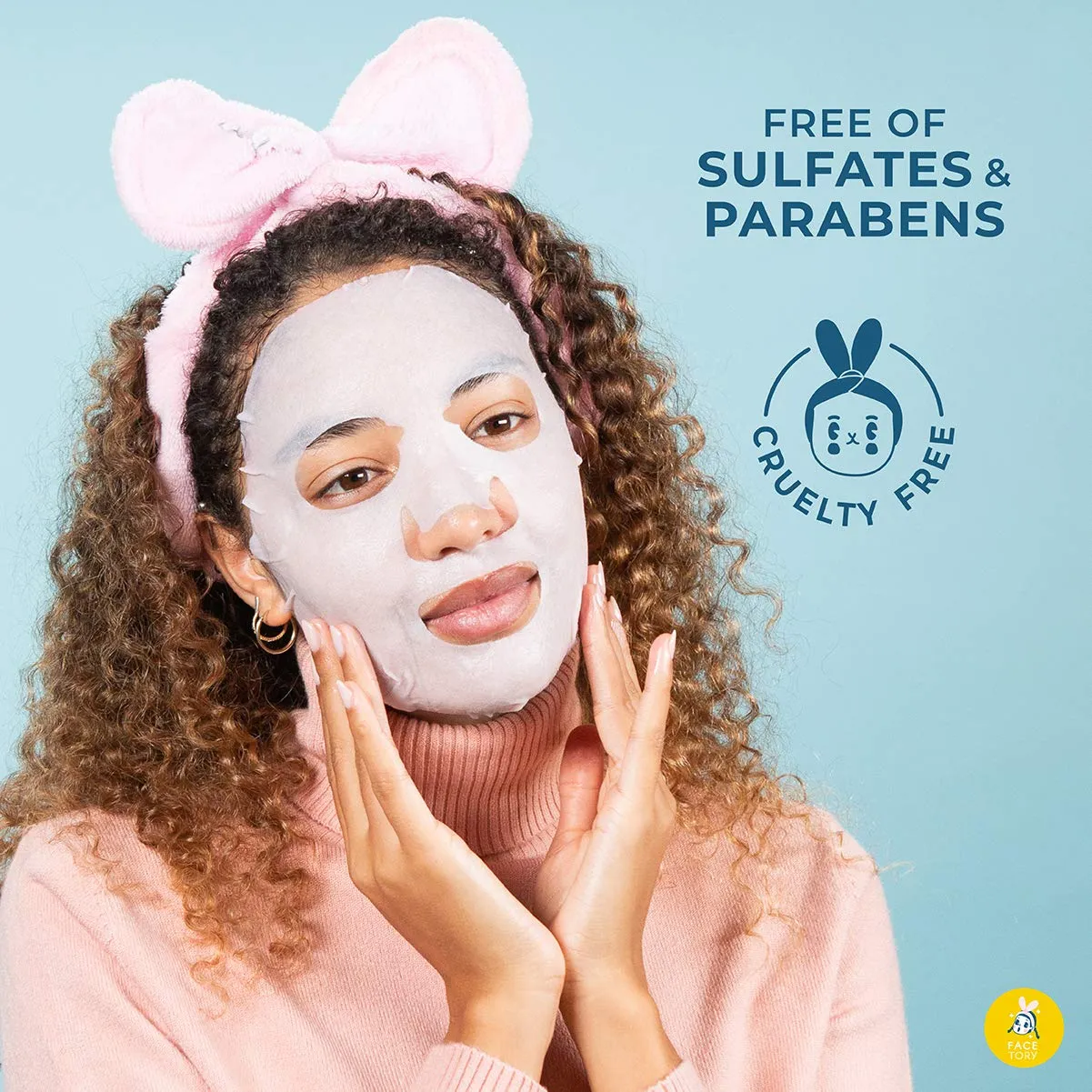 FACETORY K Beauty Face Mask Skin Care - SOS SAVE OUR SKIN RESTORING Sheet Mask with Royal Jelly & Aloe | De-Stress, Calm Inflammation, Dewy Skin (10 Pack)