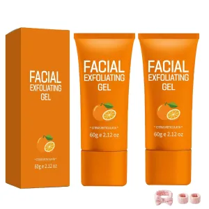 Facial Exfoliating Gel, Purifying Exfoliating Gel for Face and Body Skin Repair, Deep Cleansing Exfoliating Scrub Face Body Skin, Moisturizing, Cleansing and Rejuvenating (2pcs)
