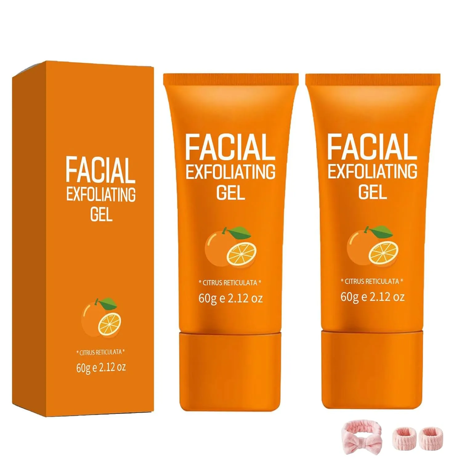 Facial Exfoliating Gel, Purifying Exfoliating Gel for Face and Body Skin Repair, Deep Cleansing Exfoliating Scrub Face Body Skin, Moisturizing, Cleansing and Rejuvenating (2pcs)
