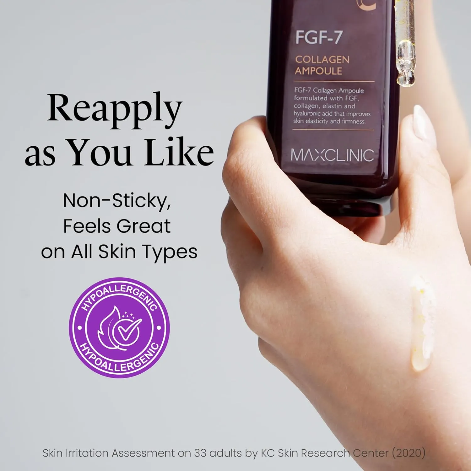 FGF-7 Collagen Ampoule | Firming Serum for Face w/ 3 Types of Collagen | Face Lifting Serum Ampoule Korean Skin Care | Face Care Ampoule Collagen Serum (3.38 Fl. Oz)