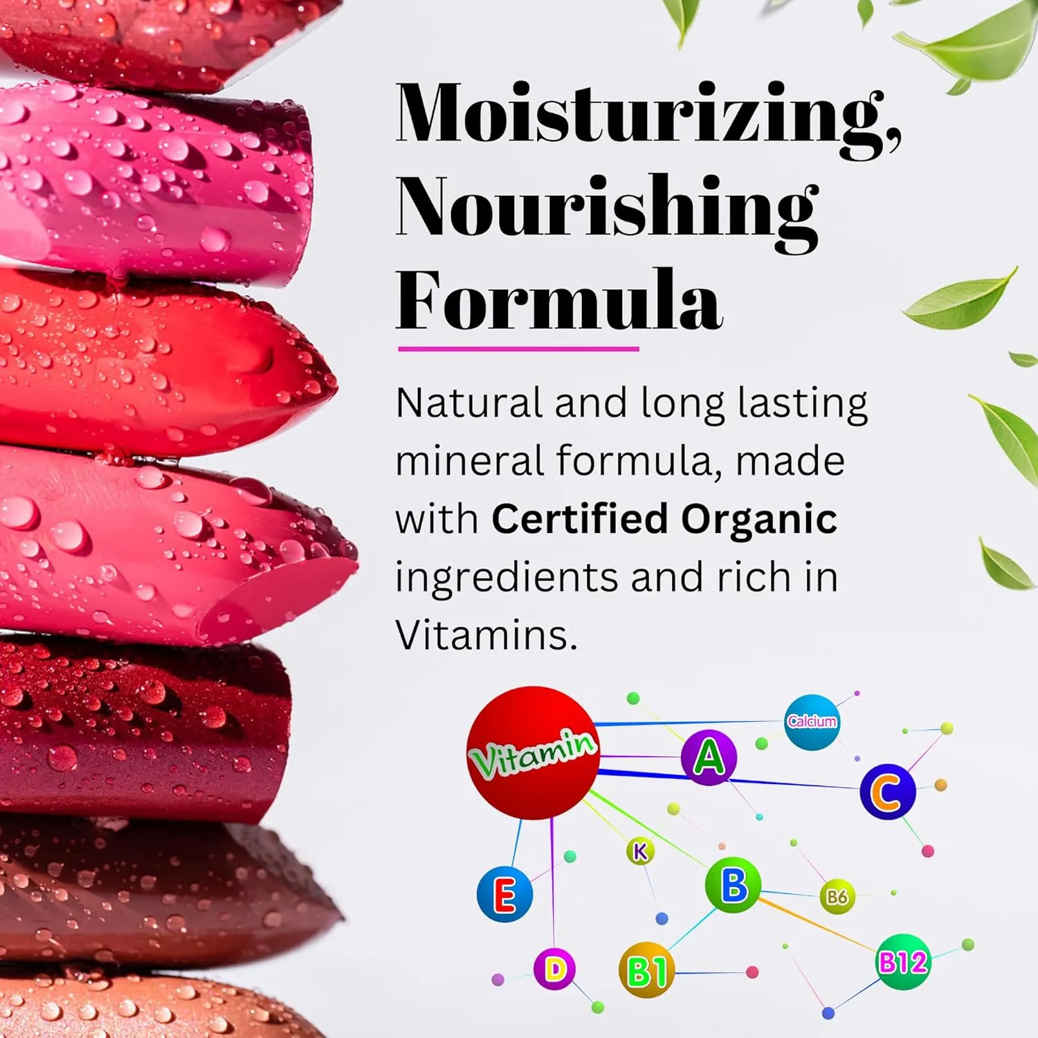 Fifth & Skin BOTANICAL Lipstick (PINK PEACH) | Made in USA | Vegan | Natural | Organic | Cruelty Free | Paraben Free | NO Lead | Moisturizing Color that's Good for your Lips!