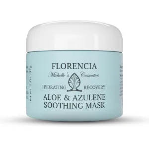 Florencia Aloe & Azulene Hydrating Gel Mask - Oil-Free Hydration for Dry, Dehydrated Skin - Soothing Recovery Mask with Hyaluronic Acid, Green Tea, Aloe & Azulene, 2 oz