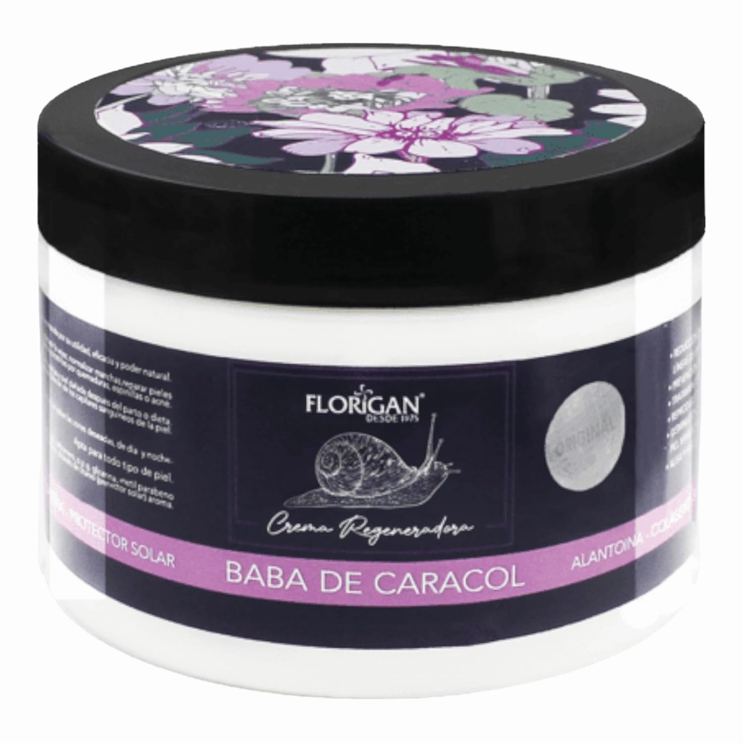 Florigan Baba de Caracol Regenerating Cream with Allantoin, Collagen and Elastin, 350g