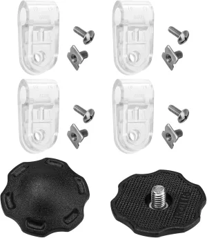 Football Helmet Clips Screws Nuts（White and Thumb Screws Compatible with Schutt F7 & Riddell SpeedFlex Helmet,Use for Repairing Baseball, Softball Soccer and More Youth Football Helmet Hardware Kit