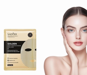 For SADOER 10 Pack Golden Honeycomb Moisturizing Facial Mask, Intensive Hydration, Skin Brightening, 25g