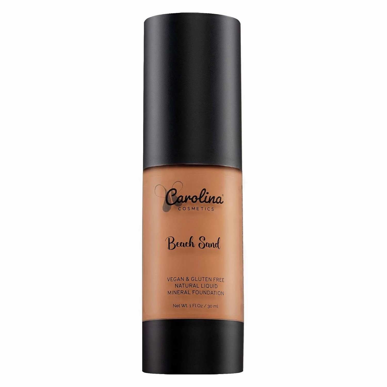 Foundation in Beach Sand Shade Plant-Based - Hydrating, Pore-Minimizing & Buildable Coverage - Vegan, Non-GMO, Paraben-Free - 1oz