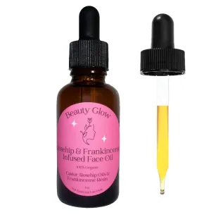 Frankincense Resin Infused Organic Castor & Rosehip Oils for Face Age Defying Miracle Facial Moisturizer Cold Pressed Serum Natural Skincare Hydrates Skin Moisturizing 1 Fl Oz