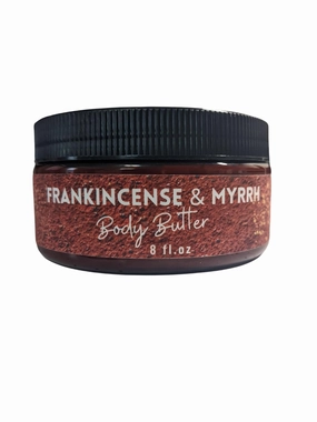 Frankincense & Myrrh Body Butter - Ambient, Meditative all-day Hydrating Moisture, made with Essential Oils   Rich Smooth butters (8 oz)