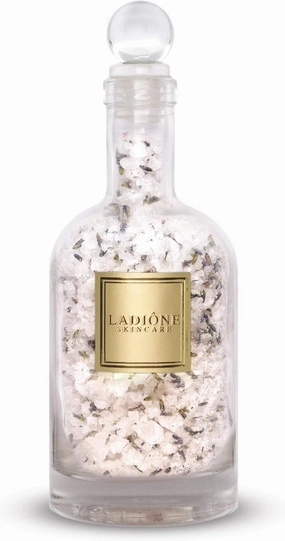 French Lavender Bath Salt 14 oz (USDA Organic   Natural Ingredients) - LADIONE SKINCARE