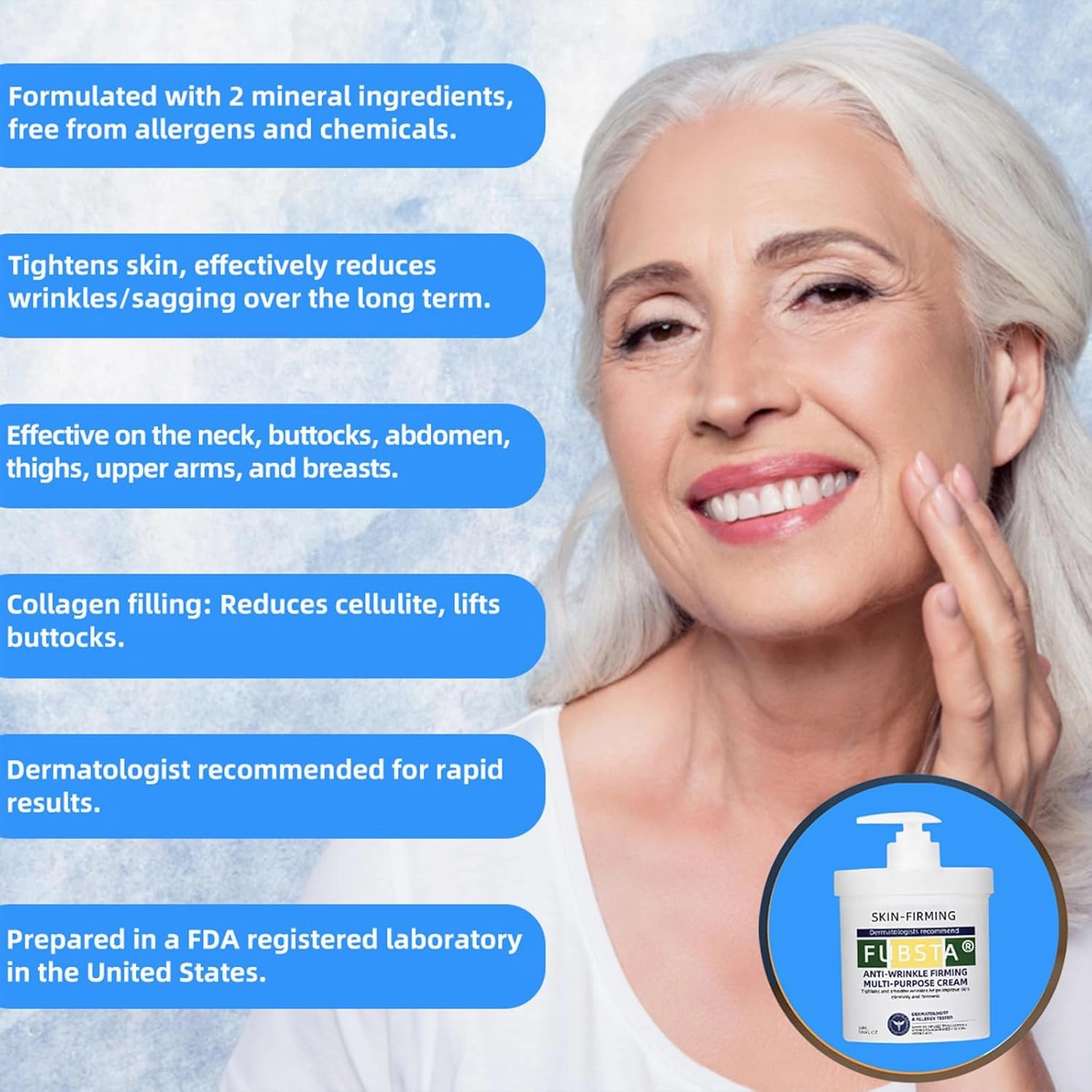 FubstaR Advanced Firming & Wrinkle-Reducing Cream-Restore Skin Elasticity,Fubsta Skin Firming Rejuvenating Serum Deep Hydration, Skin Firming Rejuvenation Cream for All Skin Types