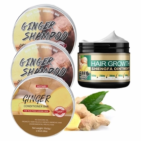 Ginger Hair Shampoo & Conditioner Bar   Ginger Scalp Ointment Prevent Hair Loss Active Folicles