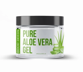 GOOD DEEDS Pure Aloe Vera Gel For Face and Hair Enriched With Green Tea & Vitamin E - 200ml