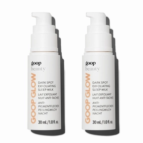 goop Beauty Sleep Milk Serum 2-Pack | Face Exfoliator & Moisturizer to Smooth Uneven Texture, Wrinkles, & Pores | Glycolic Acid & Hyaluronic Serum | Dark Spot Corrector | 1 fl oz