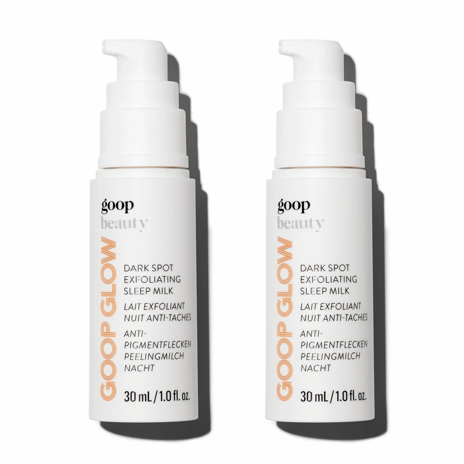 goop Beauty Sleep Milk Serum 2-Pack | Face Exfoliator & Moisturizer to Smooth Uneven Texture, Wrinkles, & Pores | Glycolic Acid & Hyaluronic Serum | Dark Spot Corrector | 1 fl oz