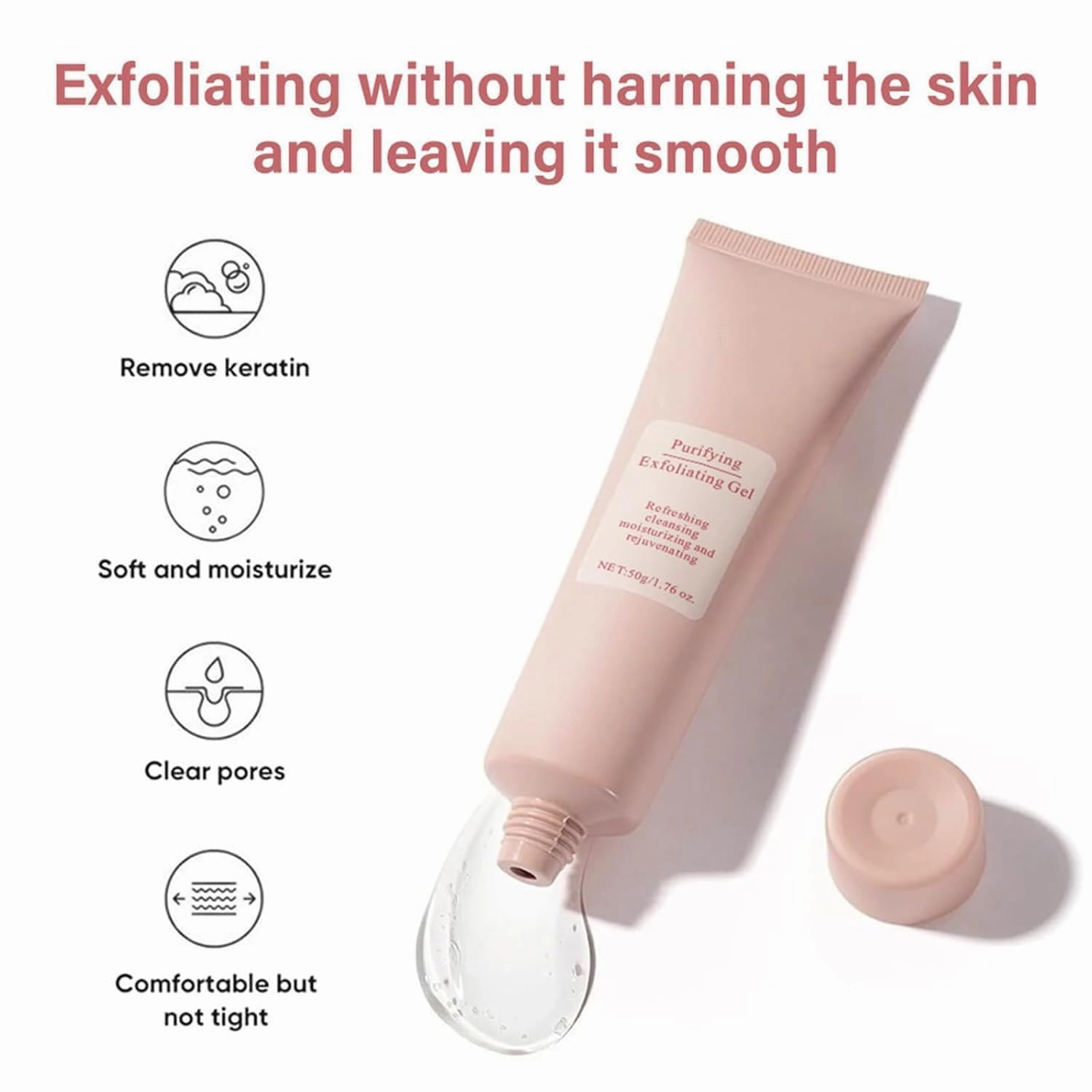 Grantadmit Exfoliating Gel, Grantadmit Purifying Exfoliating Gel, 𝐆𝐫𝐚𝐧𝐭𝐚𝐝𝐦𝐢𝐭 Skin Care, Facial Scrub for Body & Face, Moisturizing and Rejuvenating (2PCS)