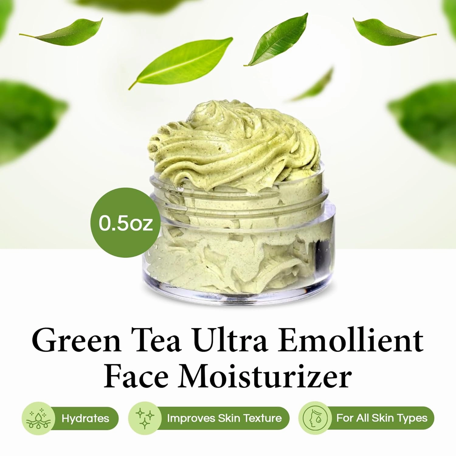 Green Tea Ultra Emollient Face Moisturizer, Facial Moisturizer for Deep Hydration, Hydrating Face Moisturizer for Anti-Aging, Firms Skin & Restores a Youthful Glow, 0.5 oz