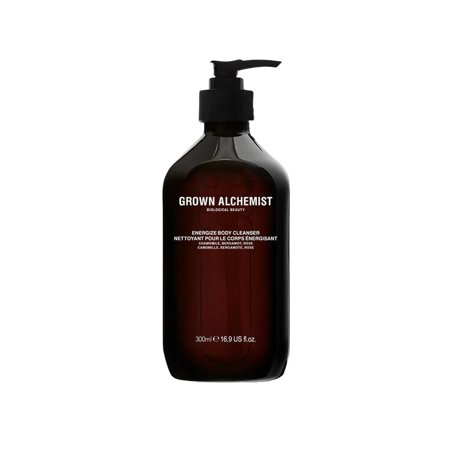 Grown Alchemist Energize Body Cleanser, Chamomile, Bergamot & Rose Body Cleanser. Gentle Body Wash that Hydrates and Cleanses Skin (300 ml).
