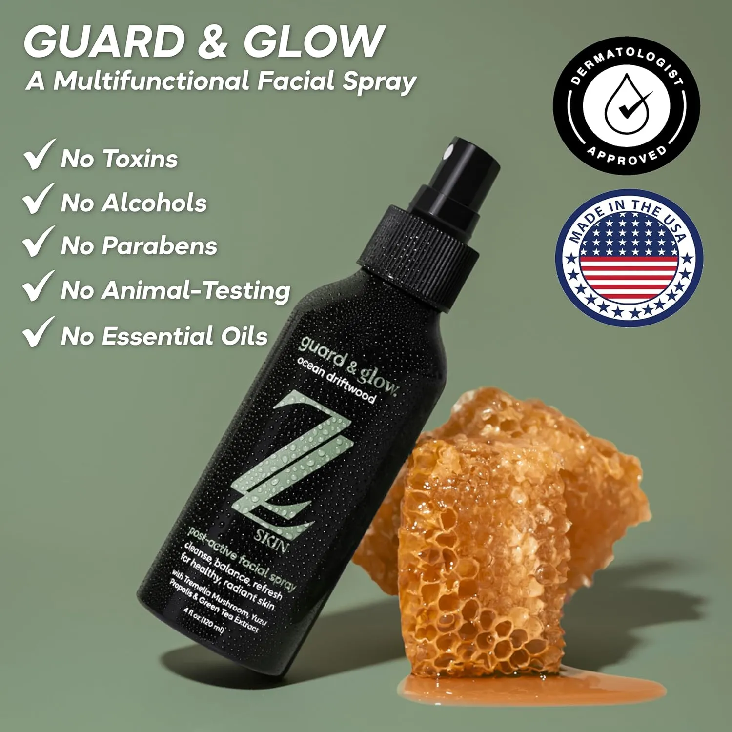 Guard & Glow Hydrating Face Skin Care Mist - Moisturizes & Calms Redness, Balancing & Toning Facial Mist Spray - Active Skin Repair - Korean Inspired Skin Care for All Skin Types