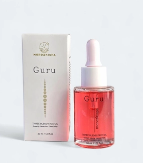 Guru Face Oil,(Oils Rosehip, Geranium, False Daisy), reducing wrinkles, scars, antioxidant protection, vitamin C, Non-comedogenic, Moisturizing Facial Oil, Vegan, all skin types, 30ml
