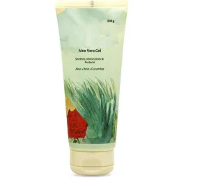 HA Aloe Vera Gel Enriched with Rose & Cucumber for Face & Skin | Pure & Natural Face Gel for Prevent Pimples & Acne, Helps in Healing of Skin Cracks and Rashes. (200 Gram)